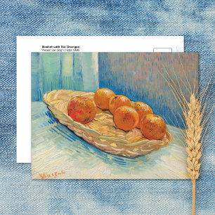 Basket med sex Orangar Vincent van Gogh Vykort