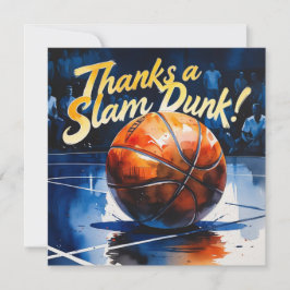 Basket med slam dunk tack kort