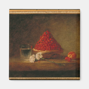 Basket med vildjordgubbar, c.1761 magnet