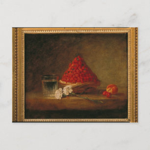 Basket med vildjordgubbar, c.1761 vykort