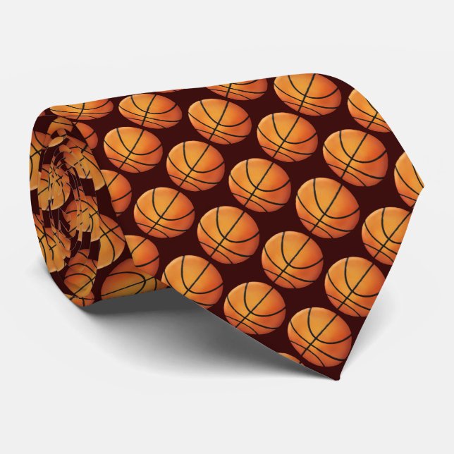 Basket mönstrar den | sportgåvan slips (Rullad)