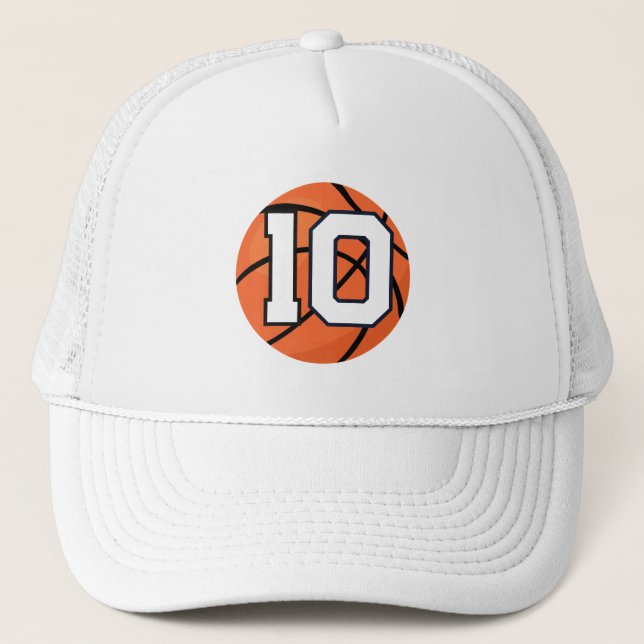 Basket Nummer 10 Truckerhatt Sportstil Keps (Framsida)