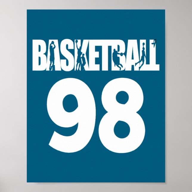 Basket Nummer 98 Min Favorit Basketspelare Poster (Framsidan)