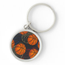 Basket och ringar Keychain