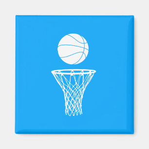 Basket- och ringmagnetblått magnet