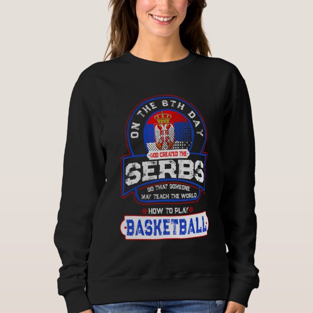 Basket och Serber Kosarka Srbija T Shirt (Framsida)