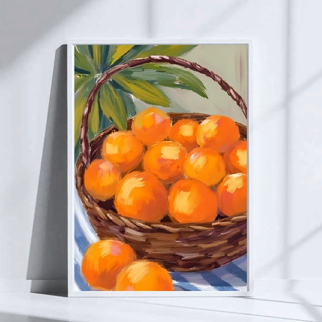 Basket of Oranges Fruit Citrus Painting Poster (Skapare uppladdad)