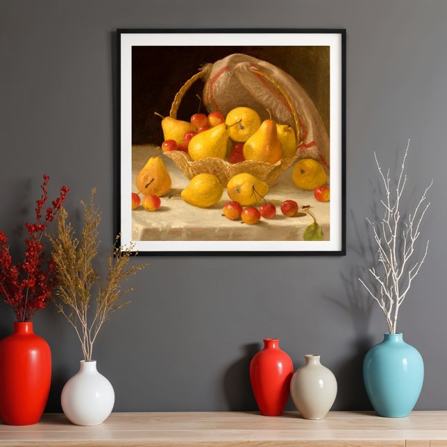 Basket om päron och krabäpplen poster (Skapare uppladdad)