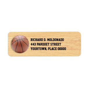 Basket på golv returadress etikett