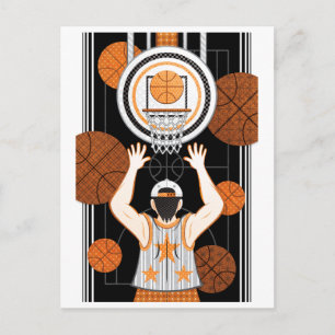 Basket pojke (omgjord) vykort