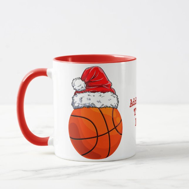 Basket Santa Hatt Jul Julfest Mugg (Vänster)