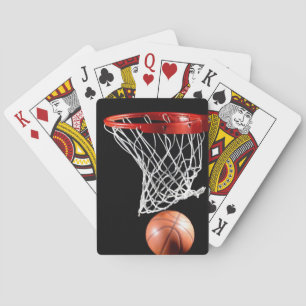 Basket som leker kort, standarda indexansikten kortlek