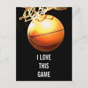 Basket - Sports Illustration Konst Vykort