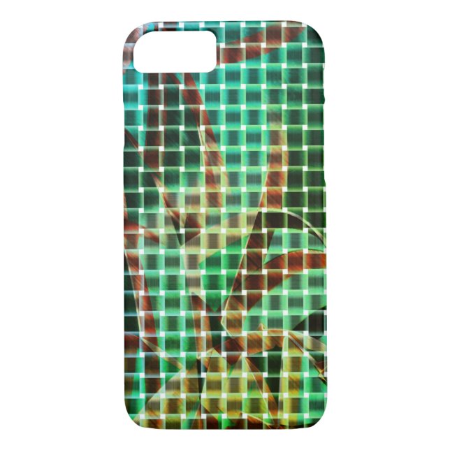 Basket stil av grönt bruna likheter av torrhalm Case-Mate iPhone skal (Baksida)