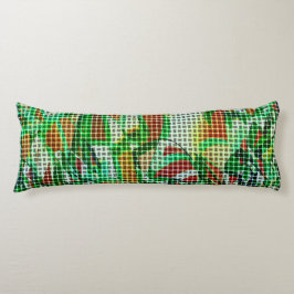 Basket stil, grönt böjt rosett band, koralluppgift kroppskudde