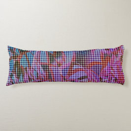 Basket stil på mörkens rosa, lera, lila kroppskudde