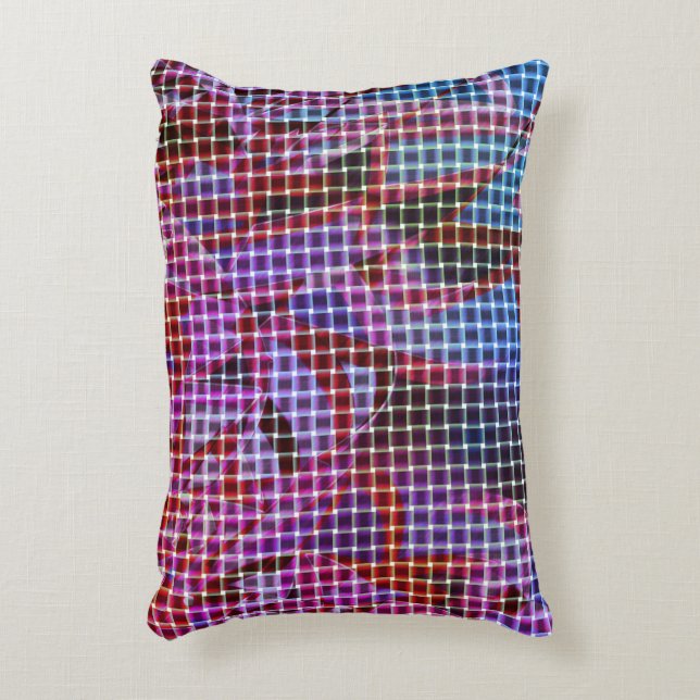 Basket stil på mörkens rosa, lera, lila prydnadskudde (Framsidan(Vertikal))