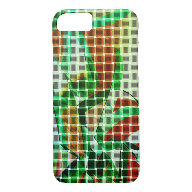 Basket stil vid grönt böjt rosett band Case-Mate iPhone skal (Baksida)