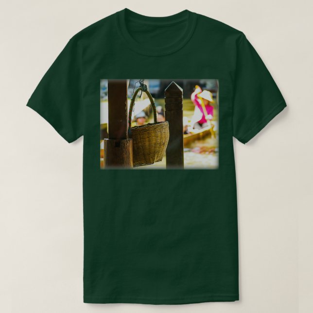 Basket vid Khlong Ong Ang Canai Bangkok T Shirt (Design framsida)