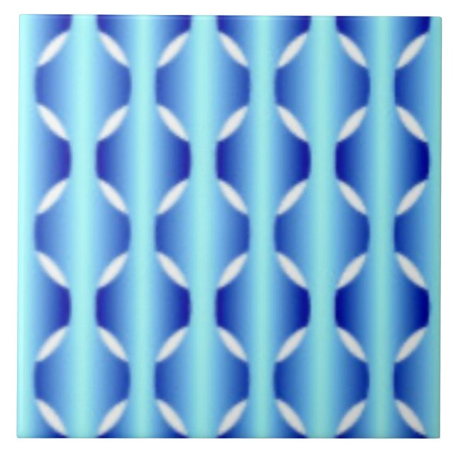 Basket Weave Blues Ceramic Tile Kakelplatta (Framsidan)