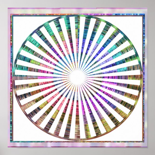 BASKET Weave Celicial Cosmic Rythem Mandala Poster (Framsidan)