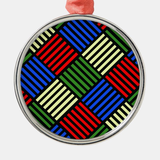 Basket Weave Julgransprydnad Metall (Framsidan)