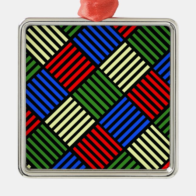Basket Weave Julgransprydnad Metall (Framsidan)