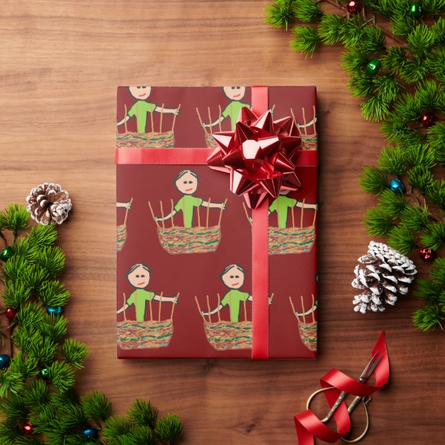 Basket Weaving Presentpapper (Julgåva)