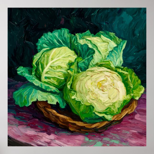 Basket with Cabbages After Van Gogh Poster (Framsidan)