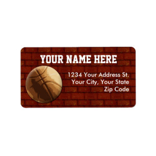 Basketadressetiketter Adressetikett