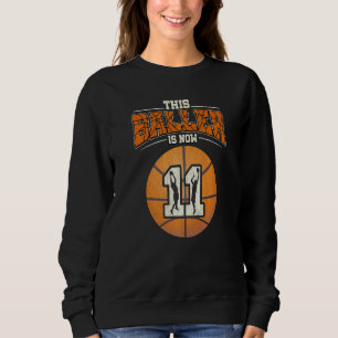 Basketball 11:e födelsedagstjuppet Bball 11 år T Shirt