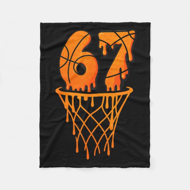 Basketball 67 Meme Funny Six Seven Gen Alpha Drip  Fleecefilt (Framsidan)