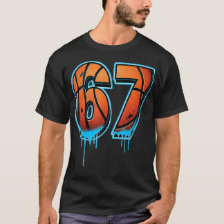Basketball 67 Sex Sju Roligt 6 7 Gen Alpha Meme T Shirt