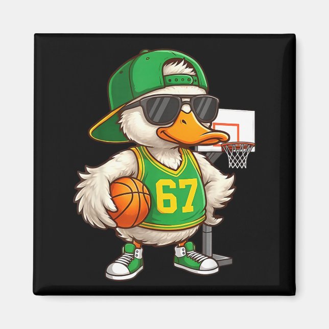 Basketball 67 Six Seven Funny Basketball Meme Drip Magnet (Framsidan)