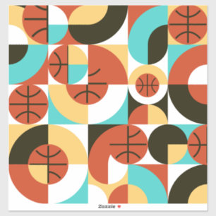 Basketball Abstrakt Geometric art Klistermärken