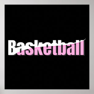 Basketball Abstrakt Swant - Girly Ord Art Poster