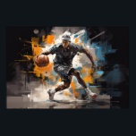 Basketball Action Sport Painting Abstrakt Art Deco Poster<br><div class="desc">Basketball Action Sport Painting Abstrakt Art Decor. En fantastisk-målarteckning som innehåller utmanande och perfektionistiska idéer.</div>