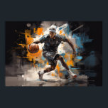 Basketball Action Sport Painting Abstrakt Art Deco Poster<br><div class="desc">Basketball Action Sport Painting Abstrakt Art Decor. En fantastisk-målarteckning som innehåller utmanande och perfektionistiska idéer.</div>