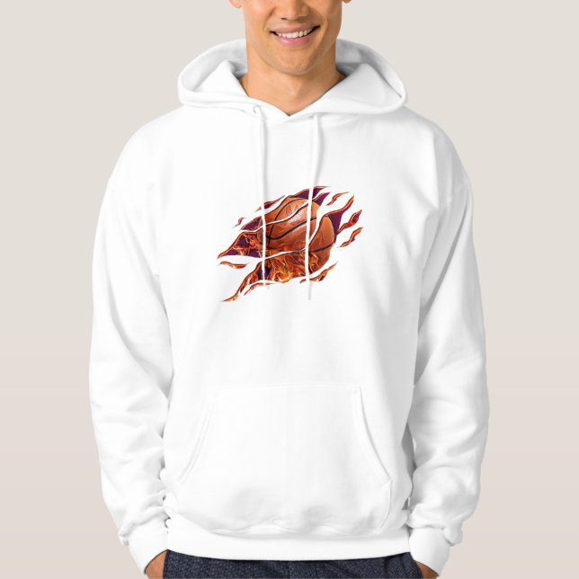 basketball aldrig slutar  hoodie (Framsida)