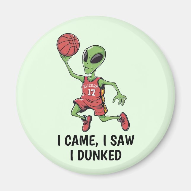 Basketball Alien Magnet (Framsidan)