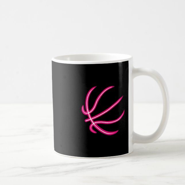 Basketball Älskare Baskeetball Boll Kaffemugg (Höger)
