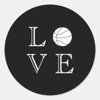 Basketball Älskare Basketball Boll 1 Runt Klistermärke