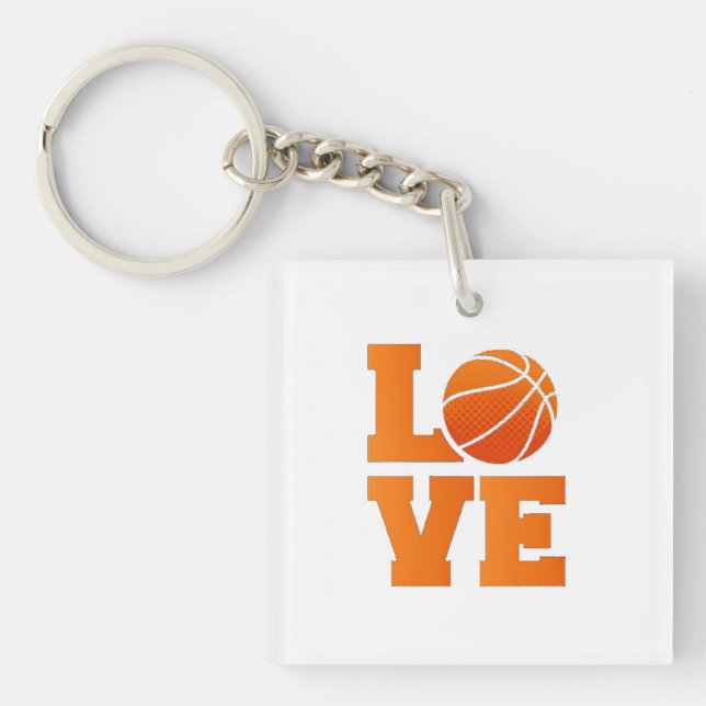 Basketball Älskare Gift - nyckelkedja för Anpassni (Framsidan)
