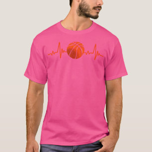 Basketball Älskare Heartslag Vintage Retro Basketb T Shirt