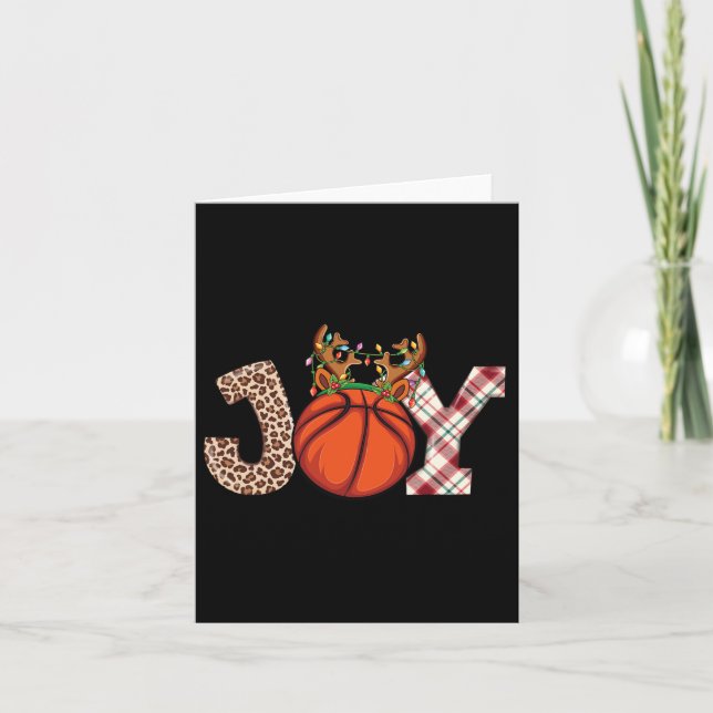 Basketball Älskare jul Boll Boys Manar Julafton Ba Kort (Framsida)