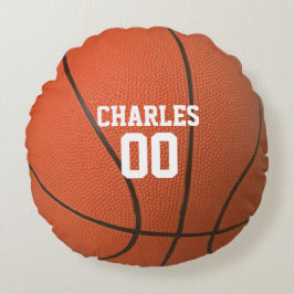 Basketball Älskare Personlig Pillow Rund Kudde