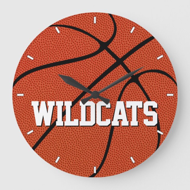 Basketball Anpassningsbar Team Namn eller Text Spo Stor Klocka (Framsida)