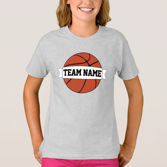 Basketball Anpassningsbar Team och Player Namn och T Shirt (Framsida)