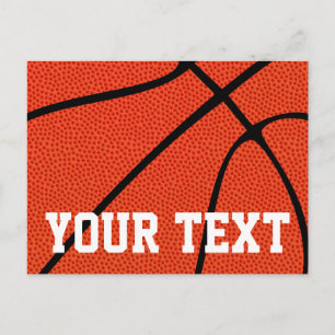 Basketball Anpassningsbar Text eller Player Namn S Vykort