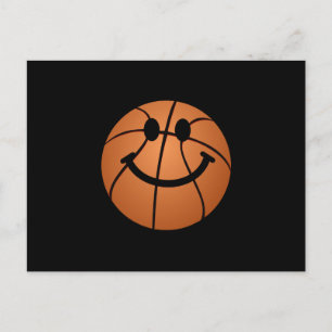 Basketball ansikte vykort